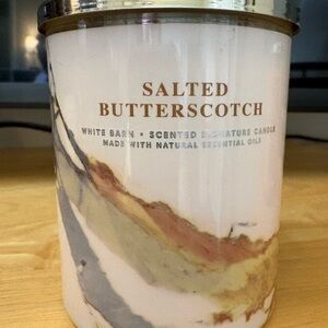 White Barn Salted Butterscotch Scented Candle - White and Gold